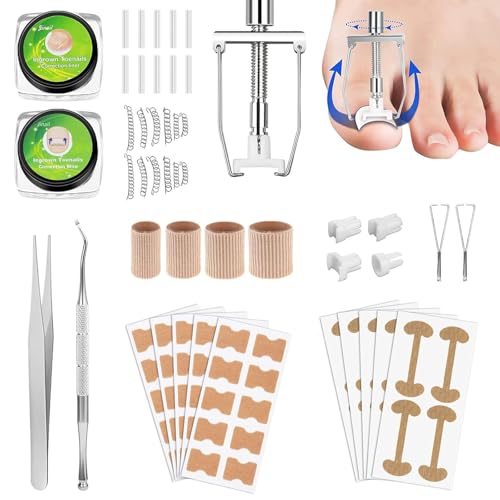 Ingrown Toenail Removal Kit, Ingrown Toenail Treatment Tool, Kit Ingrown Toenail Corrector Tools, Toenail Correction Patch, Corrector Pedicure, Corrector Strips and Patch for Toe Pain Relief